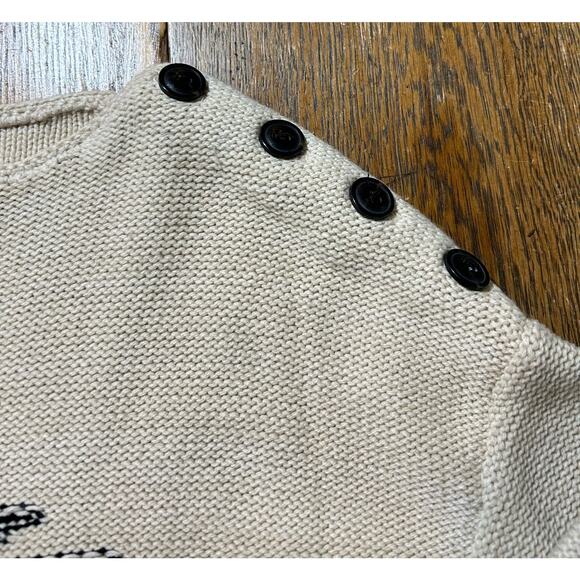 Lauren Jeans Co LRL Southwestern Aztec Sweater Sz S Cream Black Red NWOT! - Picture 3 of 8